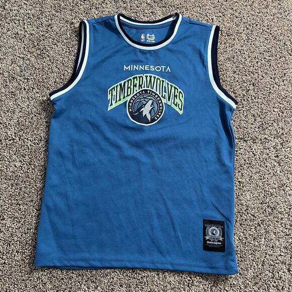 Minnesota Timberwolves Jersey Youth XL 18-20 Blue NBA Basketball Sleeveless Mesh - Picture 1 of 7